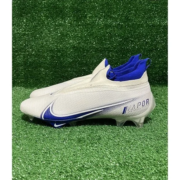 Nike Vapor Edge 360 Elite Football Cleats White Blue CV6282-107 Men’s Size 13.5 - Picture 1 of 9